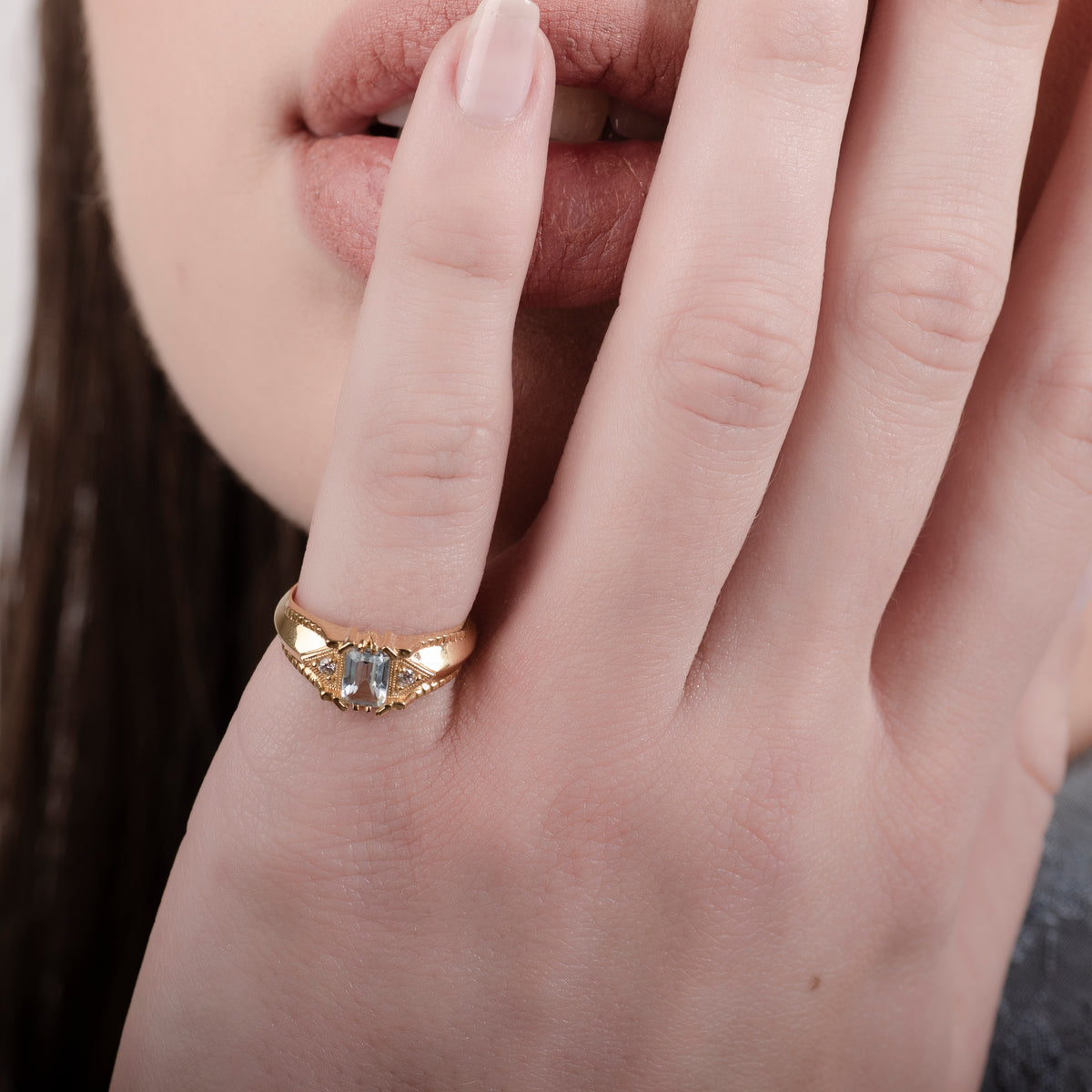Alice Topaz 24K Gold Ring - Gold Vermeil Ring - Pretland | Spiritual Crystals & Jewelry