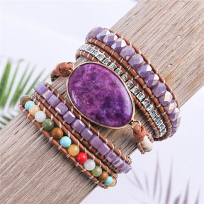 Purple Jade Protection Bracelet - Bracelets - Pretland | Spiritual Crystals & Jewelry