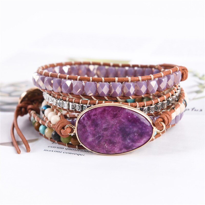 Purple Jade Protection Bracelet - Bracelets - Pretland | Spiritual Crystals & Jewelry