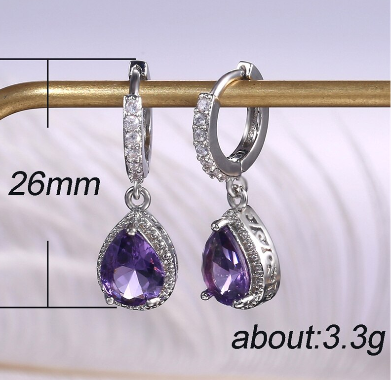 Spiritual Amethyst Drop Earrings - Earrings - Pretland | Spiritual Crystals & Jewelry