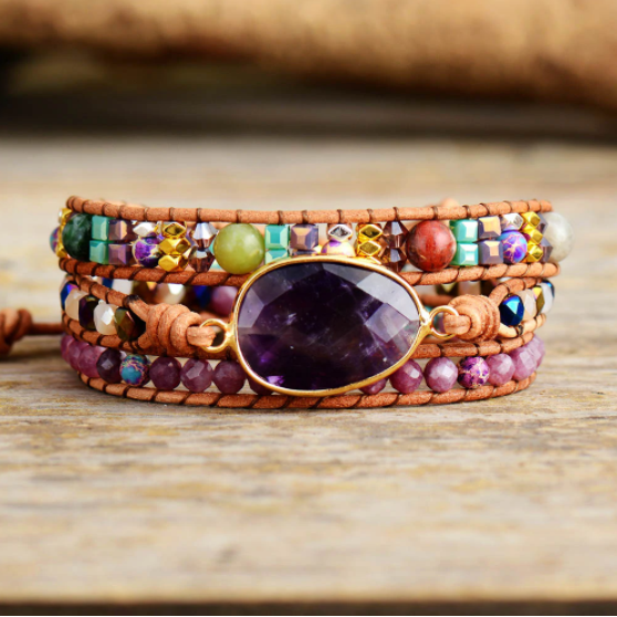 Spiritual Jasper Wrap Bracelet - Wrap Bracelets - Pretland | Spiritual Crystals & Jewelry