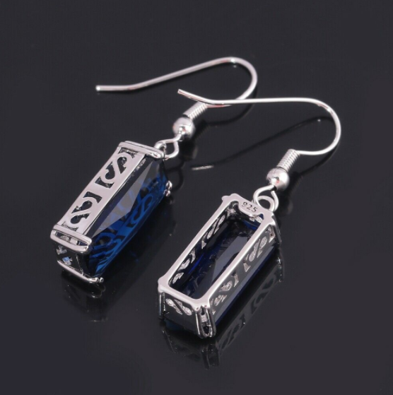 Rainbow Amethyst Sterling Silver Earrings - Earrings - Pretland | Spiritual Crystals & Jewelry