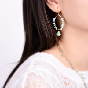Exclusive Design Natural Stones Earrings - Earrings - Pretland | Spiritual Crystals & Jewelry