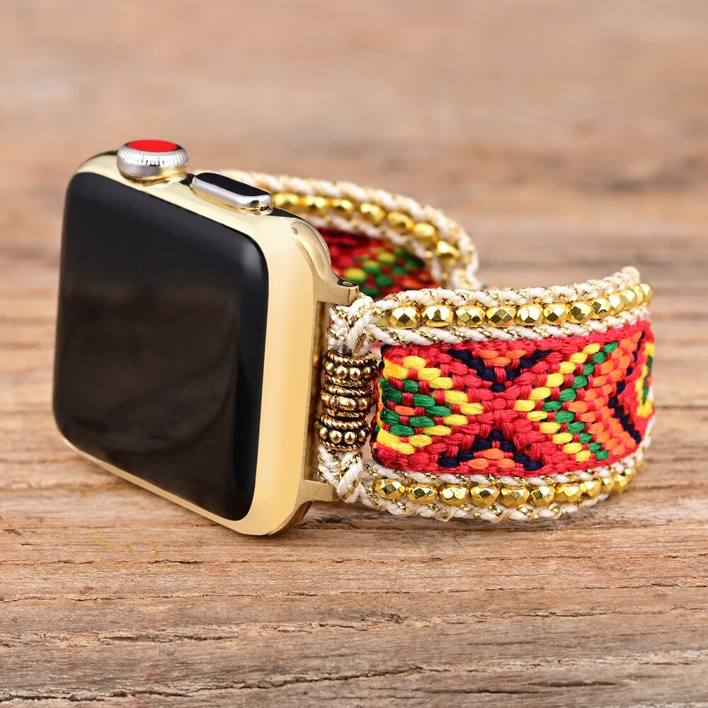 Boho Style Woven Smart Watch Strap - Watch Straps - Pretland | Spiritual Crystals & Jewelry