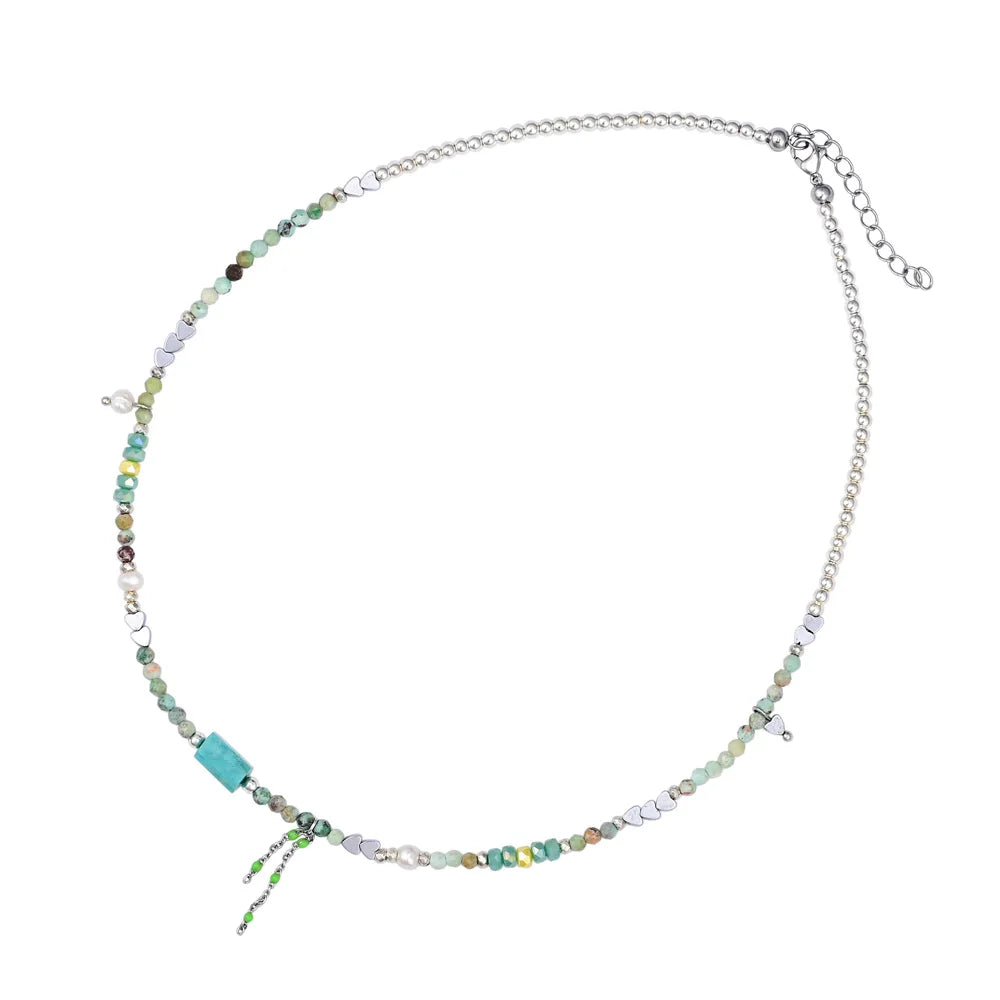 Lovely Amazonite Handmade Beads Necklace