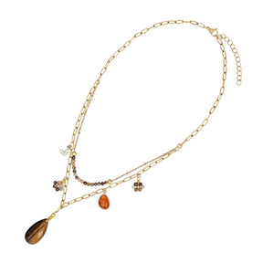 Boho Elegant Tiger-Eye Chain Necklace