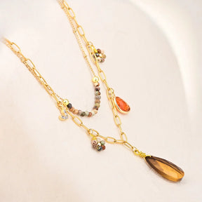 Boho Elegant Tiger-Eye Chain Necklace