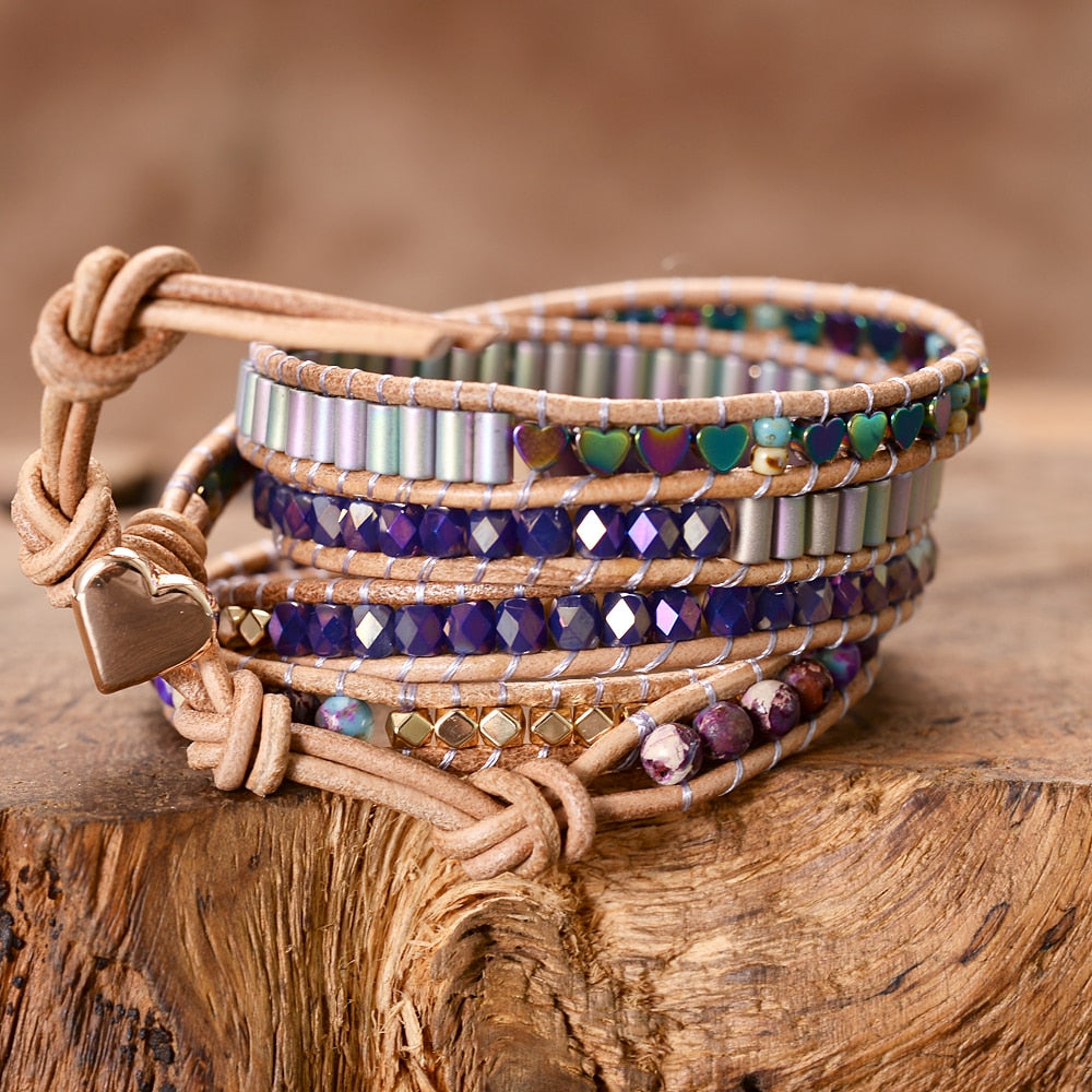 Spiritual Amethyst Wrap Bracelet - Wrap Bracelets - Pretland | Spiritual Crystals & Jewelry