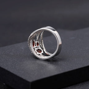 Chic 1.87 Carat Garnet 925 Sterling Silver Ring