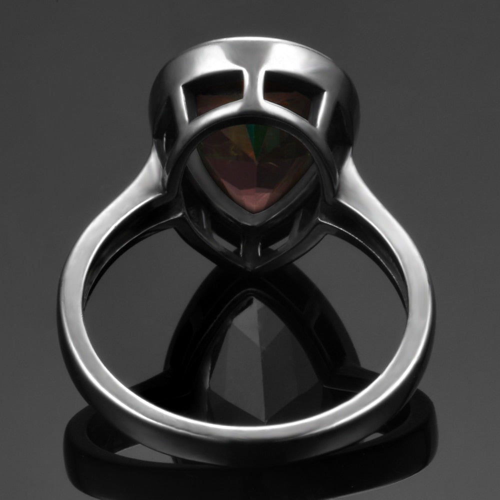 Spiritual Mystic Topaz Sterling Silver Ring - Rings - Pretland | Spiritual Crystals & Jewelry