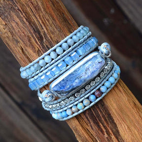 Spirit Jasper & Amazonite Protection Bracelet - Wrap Bracelets - Pretland | Spiritual Crystals & Jewelry