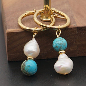 Asymmetric Pearl Earrings - Earrings - Pretland | Spiritual Crystals & Jewelry