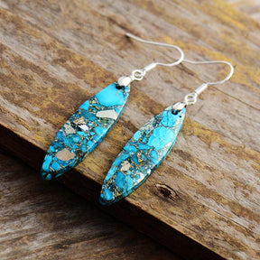 Gorgeous Ocean Jasper Earrings - Earrings - Pretland | Spiritual Crystals & Jewelry