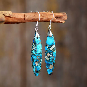 Gorgeous Ocean Jasper Earrings - Earrings - Pretland | Spiritual Crystals & Jewelry