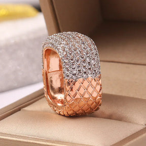 Divine Square Gold Plated Ring