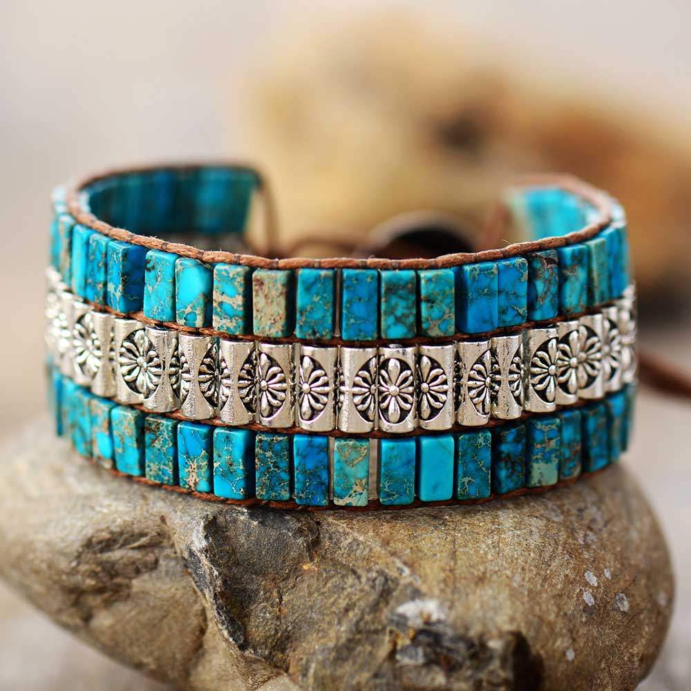 Mystique Jasper Wrap Bracelet - Wrap Bracelets - Pretland | Spiritual Crystals & Jewelry