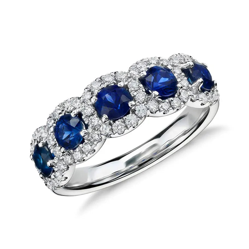 Enchanting Sapphire Zircon Ring