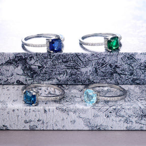 Stylish Topaz Silver Ring - Rings - Pretland | Spiritual Crystals & Jewelry