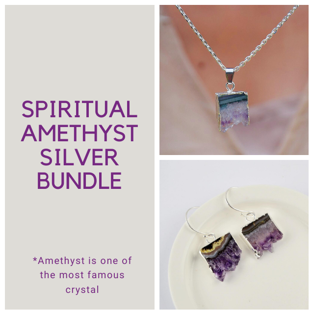 Spiritual Amethyst Silver Bundle - Bundles - Pretland | Spiritual Crystals & Jewelry