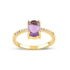Impeccabile Amethyst Gold Ring