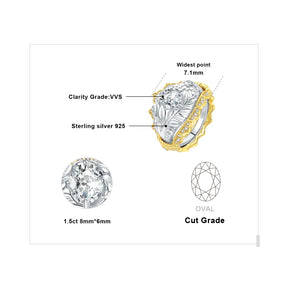 Special Luxury Tree Design Zircon Silver Ring