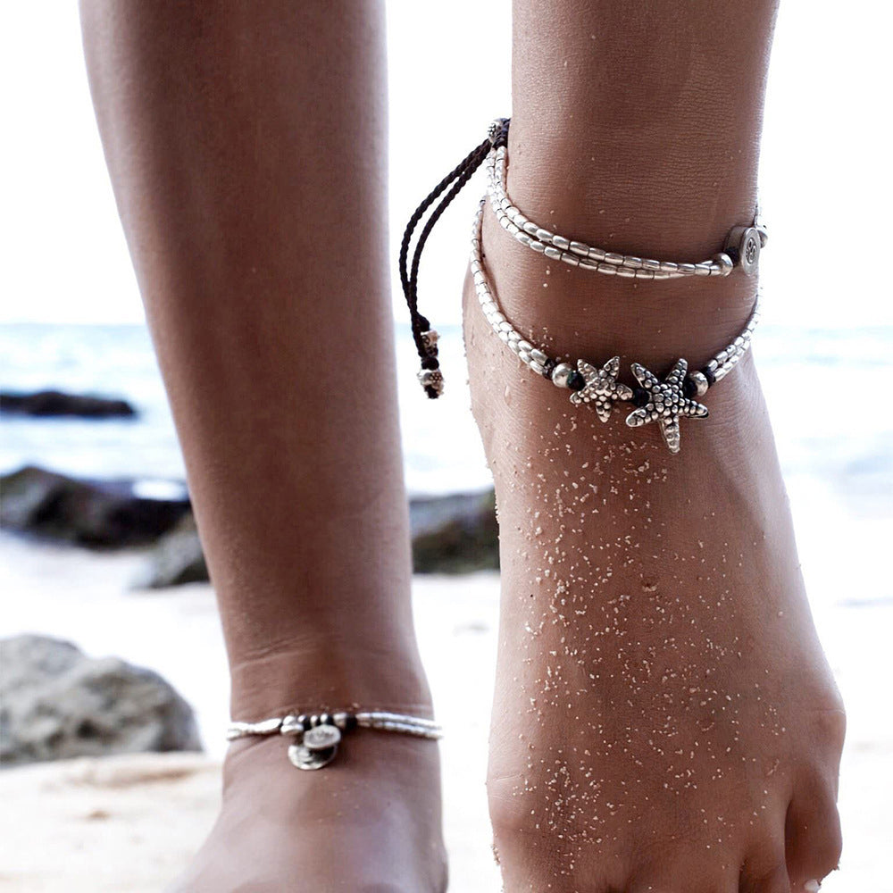 Pretty Starfish Anklet - Anklets - Pretland | Spiritual Crystals & Jewelry
