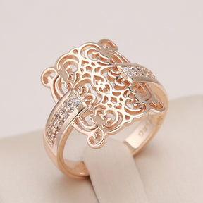 Vintage Ethnic Design 14K Rose Gold Plated Ring