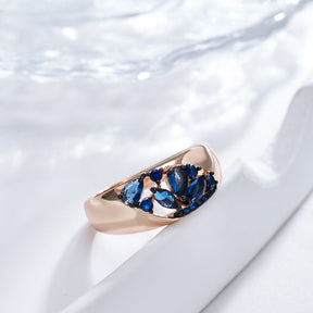 Vintage Design Sapphire 14K Rose Gold Ring