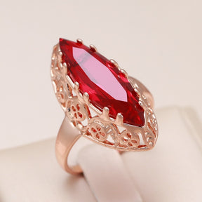 Vintage Ruby 14K Rose Gold Ring