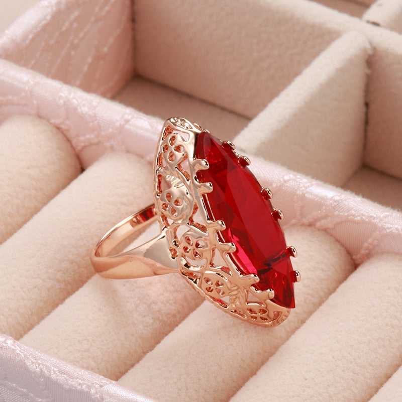 Vintage Ruby 14K Rose Gold Ring
