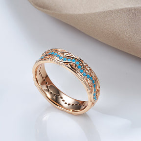 Vintage Turquoise 585 Rose Gold Ring