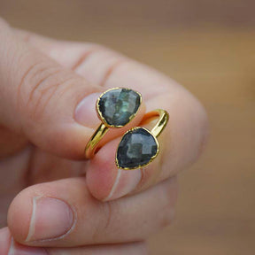 Gold Labradorite Ring - Rings - Pretland | Spiritual Crystals & Jewelry