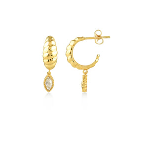Lacrima Brioche Inspiring Gold Earrings