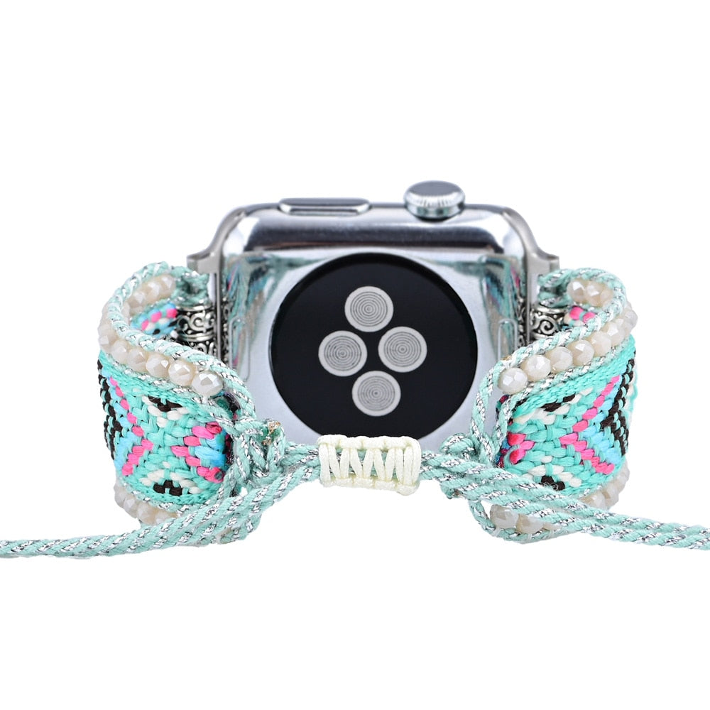 Turquoise Woven Quartz Watch Strap - Watch Straps - Pretland | Spiritual Crystals & Jewelry