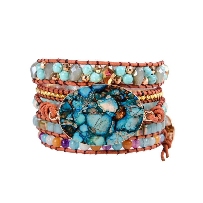 Spring Breeze Imperial Jasper Bracelet - Wrap Bracelets - Pretland | Spiritual Crystals & Jewelry