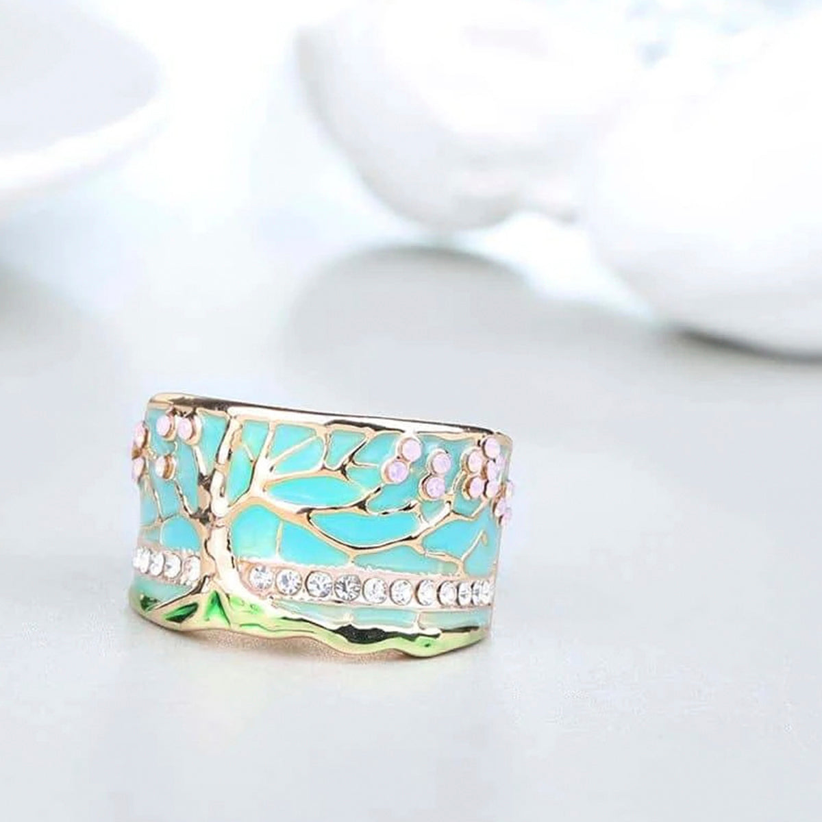 Lucky Tree Opal Ring - Rings - Pretland | Spiritual Crystals & Jewelry