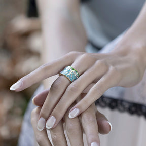 Tree of Life Opal Ring - Rings - Pretland | Spiritual Crystals & Jewelry