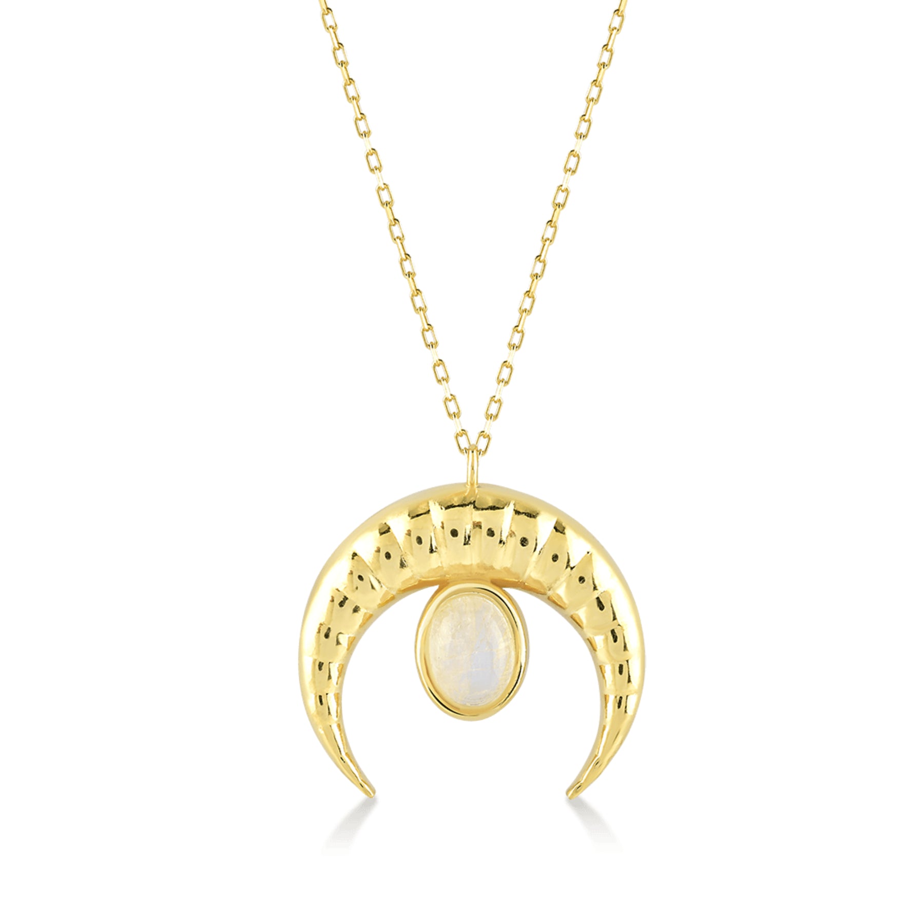 Luna Punteggiata Moonstone Gold Necklace