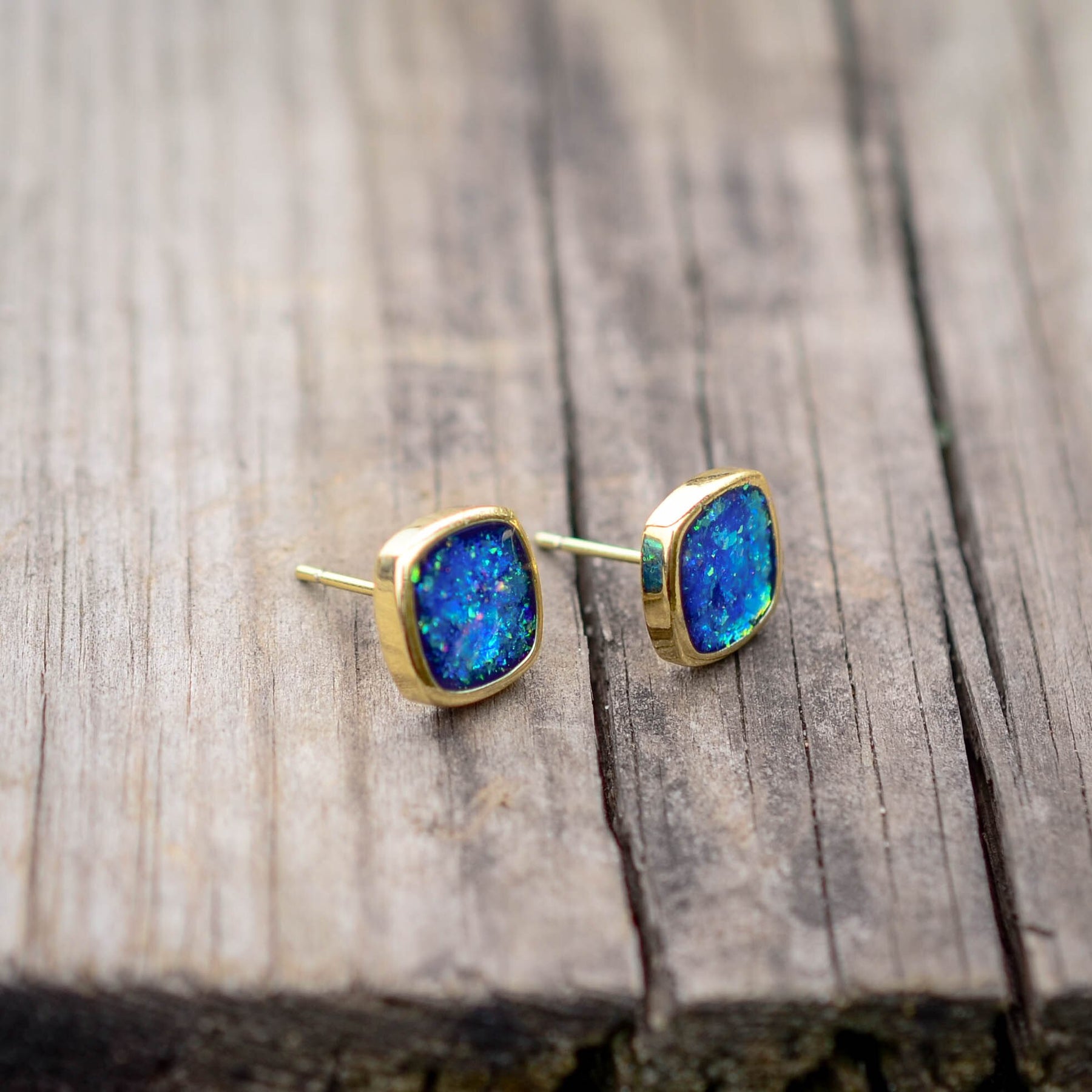 Spiritual Square Opal Earrings - Earrings - Pretland | Spiritual Crystals & Jewelry