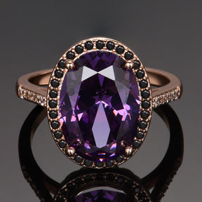 Luxury Amethyst Sterling Silver Ring - Rings - Pretland | Spiritual Crystals & Jewelry