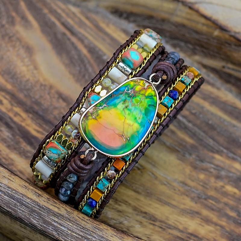Root Chakra Emperor Bracelet - Wrap Bracelets - Pretland | Spiritual Crystals & Jewelry