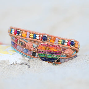 Spiritual Rainbow Love Wrap Bracelet - Wrap Bracelets - Pretland | Spiritual Crystals & Jewelry