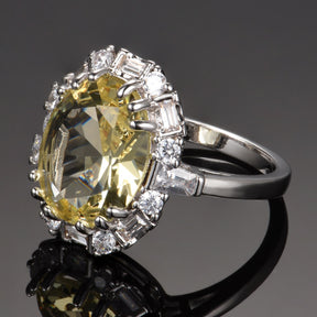 Luxury Citrine Sterling Silver Ring - Rings - Pretland | Spiritual Crystals & Jewelry