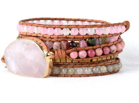 Inspired Rose Quartz Bracelet - Wrap Bracelets - Pretland | Spiritual Crystals & Jewelry