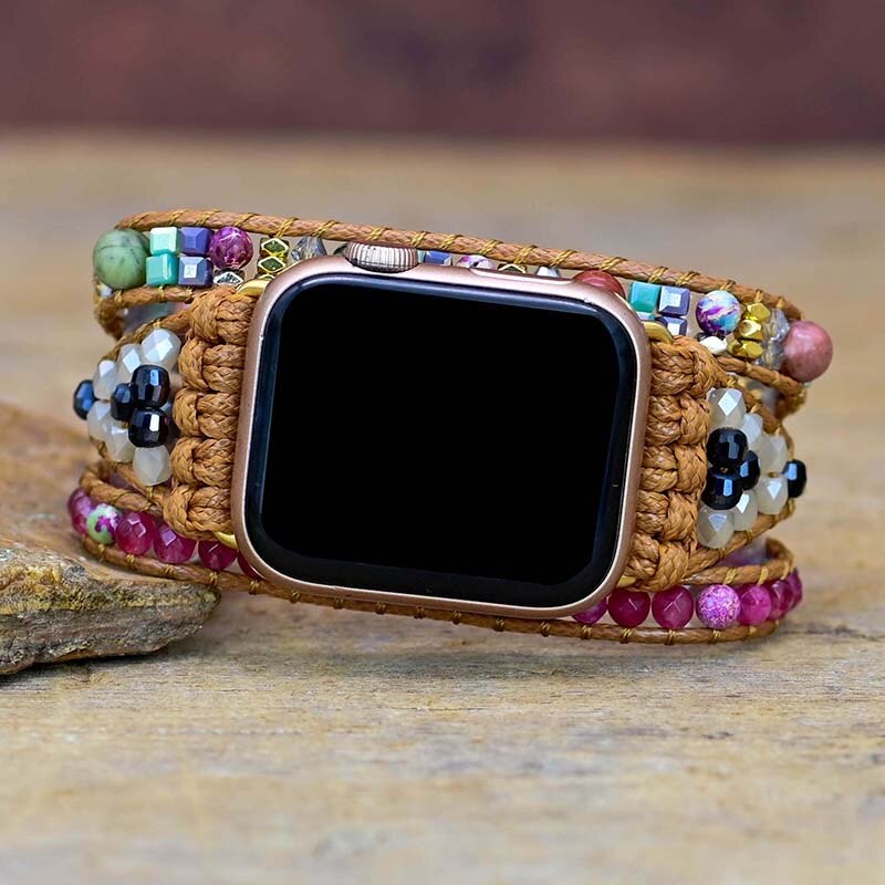 Natural Agate Apple Watch Strap - Apple Watch Straps - Pretland | Spiritual Crystals & Jewelry