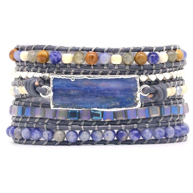 Aura Blue Topaz Bracelet - Wrap Bracelets - Pretland | Spiritual Crystals & Jewelry