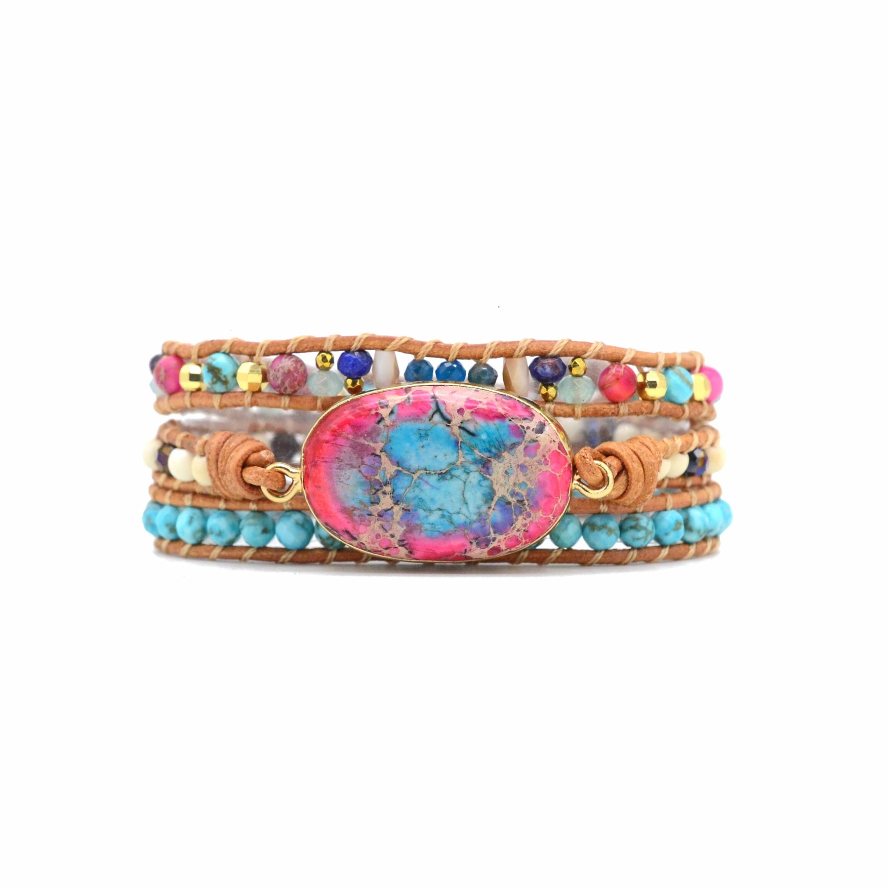 Handmade Spirit Turquoise Energy Bracelet - Wrap Bracelets - Pretland | Spiritual Crystals & Jewelry