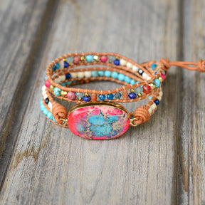 Handmade Spirit Turquoise Energy Bracelet - Wrap Bracelets - Pretland | Spiritual Crystals & Jewelry