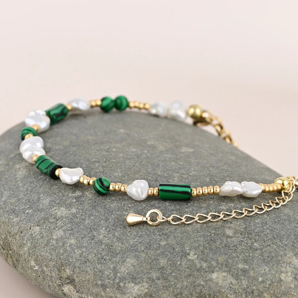 Spiritual Malachite Stone Chain Bracelet