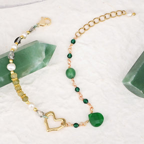 Stylish Heart Green Aventurine Bracelet - Bracelets - Pretland | Spiritual Crystals & Jewelry